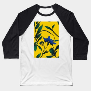 Beautiful Stylized Blue Flowers, for all those who love nature #182 Baseball T-Shirt